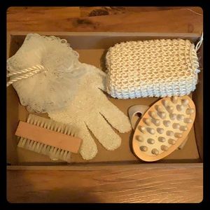 Items that can be used in shower or for a massage